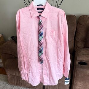IZOD Boy’s Pink Dress Shirt and Tie